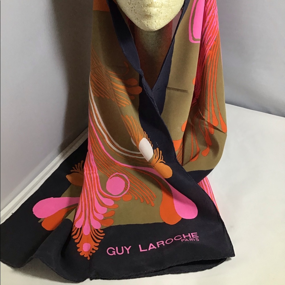 Guy Laroche silk shawl scarf